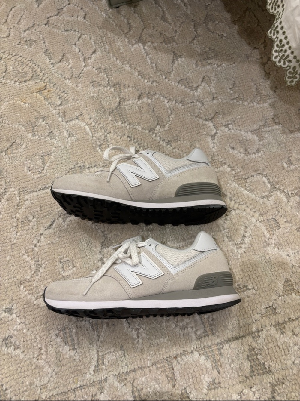 New Balance Sneakers in Light Gray and White